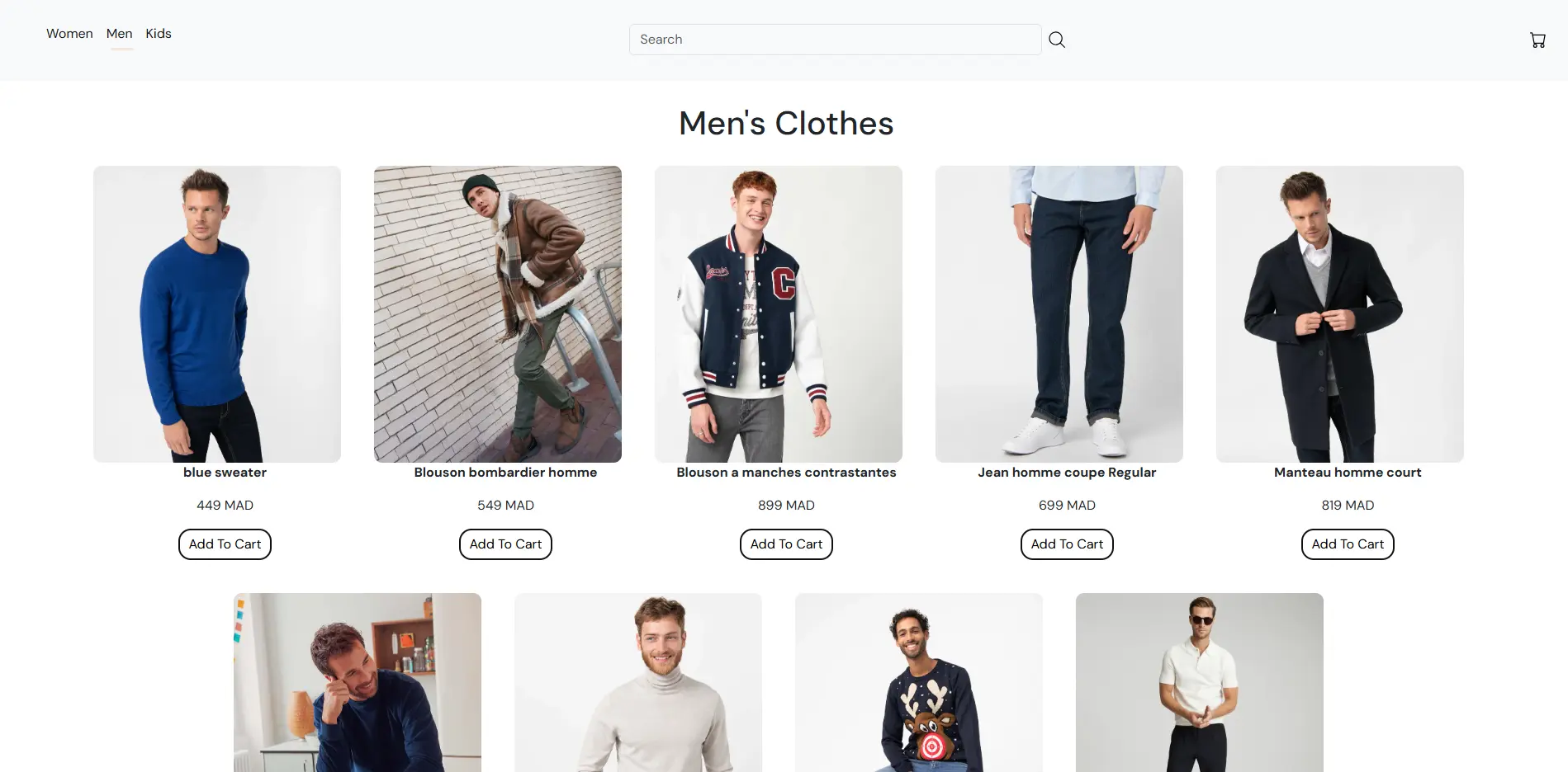 E‑Commerce Landing Page
